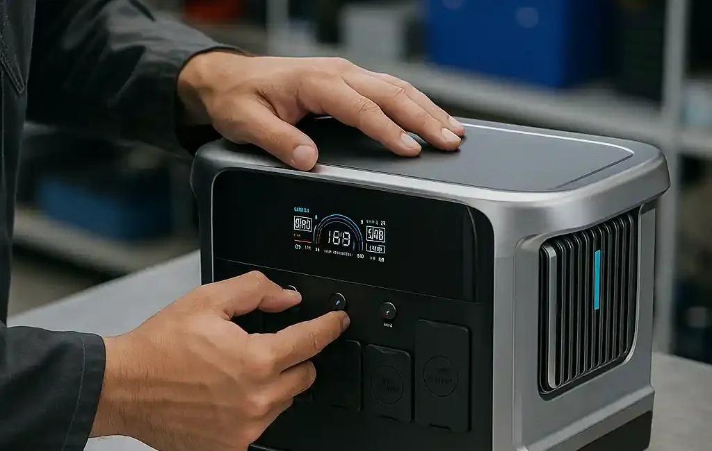 technician-testing-portable-power-station